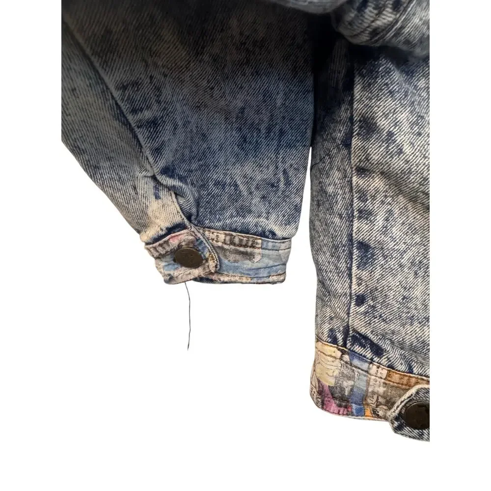 Vintage 1989 Youth Pee Wee Herman Official Brand Denim Jacket w/Back Design